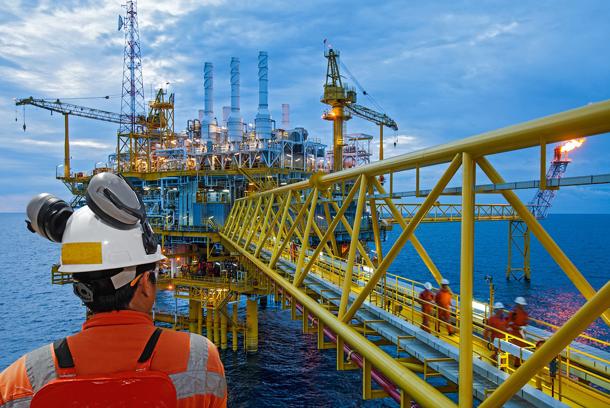 Oil worker on Oil rig